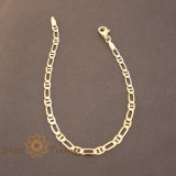 Bratara Atlas , 21 cm unisex placata aur 18K Brazilia cu stanta