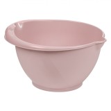 Bol Amestecat, Capacitate 3L, Plastic, Roz Pudra, Gradatie Interior, Maner si Cioc, Oem