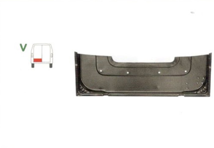 Element reparatie usa Mercedes 207-410, 1991-1995, partea stanga, inaltime 215 mm, parte inferioara, usa spate, cu 3 nervuri,