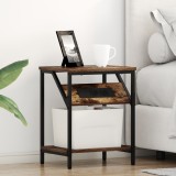vidaXL Noptiere 2 pcs Stejar afumat 38 x 30 x 48 cm Lemn compozit