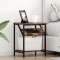vidaXL Dulap de noapte Stejar afumat 38 x 30 x 48 cm Lemn compozit