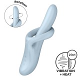 Vibrator Special Cu Functie Incalzire Heat Flex 4, Bleu, 22 cm, Satisfyer