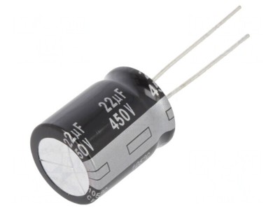 Condensator Electrolitic THT 22uF 450V DC 16x20mm foto