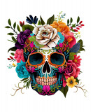 Cumpara ieftin Sticker decorativ, Sugar Skull, Multicolor, 64 cm, 1201STK-1
