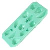 Formă Cuburi de Gheață, Model Fructe, Verde Menta, 22.5x11.5x2.5cm, 12 Compartimente, TPR, Oem