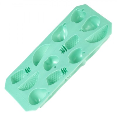 Formă Cuburi de Gheață, Model Fructe, Verde Menta, 22.5x11.5x2.5cm, 12 Compartimente, TPR foto