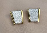 CERCEI CLIPS VINTAGE DIN METAL AURIU SI ARGINTIU