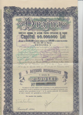 Actiune 1940 Drajna 2500L, expl. paduri, Bucuresti, cu cupoane foto