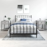 VidaXL Noptiere, 2 buc., gri sonoma, 44x45x58 cm, lemn prelucrat