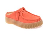Cumpara ieftin Saboti CLARKS portocalii, TORHILL MULE, din nabuc