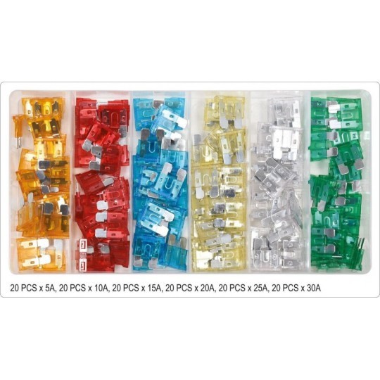 Set de 120 sigurante auto PCS standard Yato YT-83144