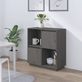 vidaXL Servantă, gri, 74x35x80 cm, lemn masiv de pin