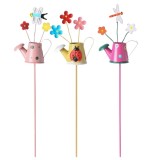 Set 3 Decoratiuni de Gradina, Model Stropitoare, din Fier, 28 x 5 cm, Multicolor