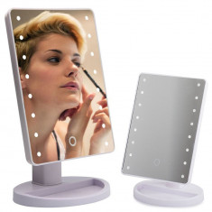Oglindă Cosmetica cu Iluminare 16 led-uri, Alba