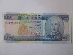 Barbados 2 Dollars 1986 UNC an rar foto