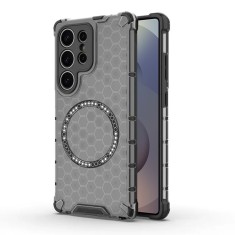 Husa transparenta Samsung Galaxy S25 Ultra Techsuit HoneyComb Shield MagSafe, negru foto