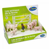 Set 5 Figurine Animale Ferma Papo, Prietenii de la Ferma, 23.5 cm, +3 ani