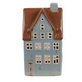 Cumpara ieftin Candela Casuta ceramica albastra maro 11x8x20 cm