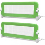 Cumpara ieftin Balustrada de protectie pat copii, 2 buc., verde, 102x42 cm