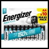 Set 10 baterii AA ENERGIZER MAX PLUS ALKALINE POWER UPN-185705