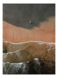 Tablou Canvas, "Un surfer singur pe plajă pustie", Nisip, Apa, Valuri, Surfer, Liniște, Natură, Coastă, 26 x 39 cm, CMCLASS
