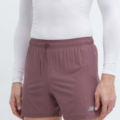 New Balance pantaloni scurți de alergare culoarea violet, MS41286LIE