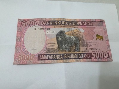 BANCNOTA RWANDA 5000 FR 2014 foto