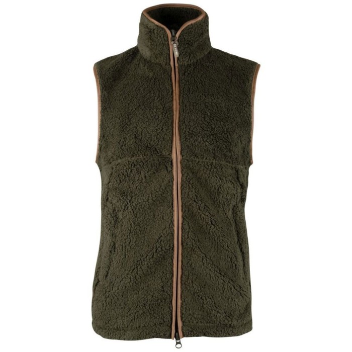 Vestă Jack Pyke Countryman Chunky Fleece Gilet, oliv &icirc;nchis, mărimea XXL