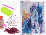 Cumpara ieftin Pictura cu Diamante 5D Cal, 40x30 cm, Broderie Mozaic, Joc Creativ Andyluc