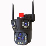 Camera Supraveghere 5 Camere 360&deg; 6MP, Vedere Color Noaptea, Detectie Miscare, WiFi, Control la Distanta, Negru