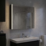 vidaXL Dulap cu oglindă pentru baie Stejar Negru 83,5 x 15,5 x 70 cm 889264