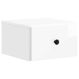 vidaXL Dulap de noapte suspendat Alb foarte lucios 34,5 x 33 x 20 cm 899113