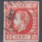 ROMANIA 1871/72 LP 30 REGELE CAROL I CU BARBA 5 BANI ROSU STAMPILAT