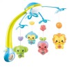 Carusel Muzical Patut Bebe cu Proiector, Telecomanda si Lampa Veghe, Animalute, Timer, Sunete, 0+ Luni, Bleu