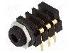 Conector jack, Jack 3,5mm x 18,6mm, 3 contacte, mama, SCHURTER - 4802.2330