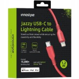Innostyle Jazzy Jazzy Usb-C Lightning Mfi Cablu De &Icirc;ncărcare Rapidă Pentru Iphone Kevlar 1M Roșu