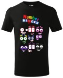Tricou Personalizat Negru Number Blocks pentru Copii
