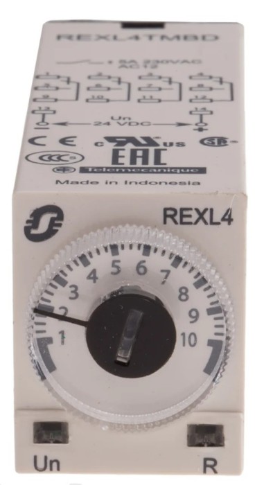 Timer Digital Programabil 0,1s-100h 24VDC 250VAC 5A 4PDT Soclu