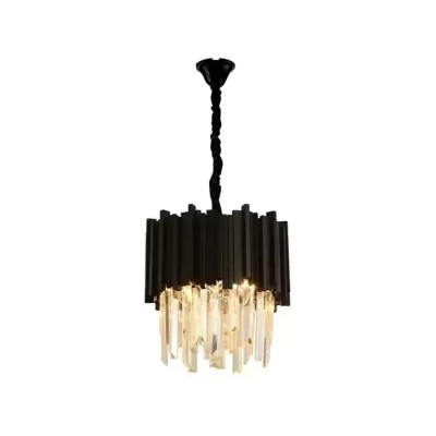 Candelabru Cristal Ryder 3xE27 Negru Auriu foto