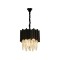 Candelabru Cristal Ryder 3xE27 Negru Auriu