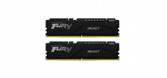 Memorie RAM Kingston, DIMM, DDR5, 16GB, 6000MHz, CL36, 1.35V, FURY Beast, Kit foto