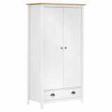Gossi sifonier cu 2 usi hill, alb, 89x50x170 cm, lemn masiv de pin