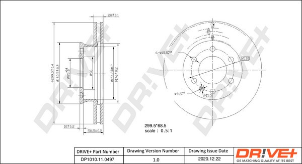 Dr!ve+ DP1010.11.0497 Disc frana