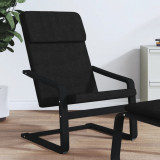 vidaXL Scaun de relaxare, negru, material textil