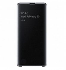 Husa de protectie Samsung Clear View pentru Galaxy S10 Plus G975, Black foto