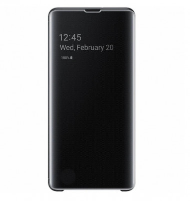 Husa de protectie compatibila cu Samsung Clear View pentru Galaxy S10 Black foto