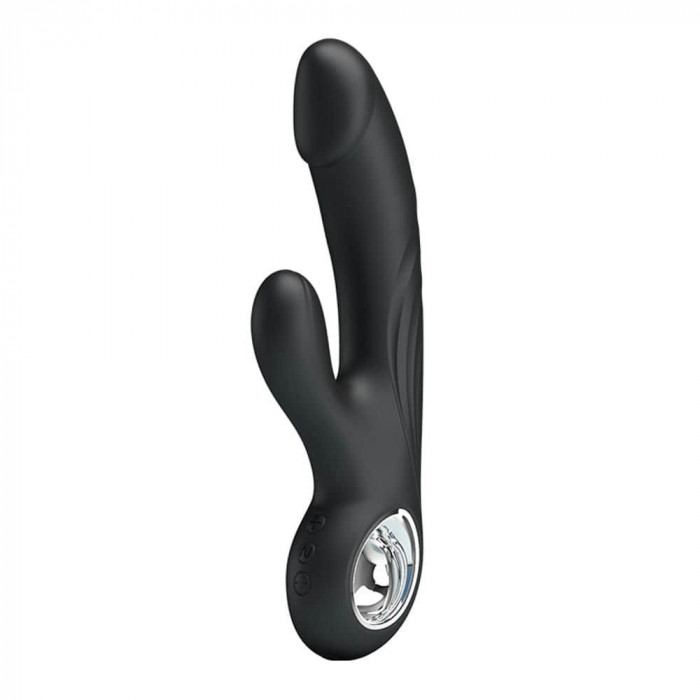 Vibrator Rabbit Selene, Negru, 19 cm