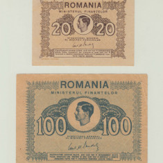 ROMANIA - SET 20 LEI 1945 UNC + 100 LEI 1945 , B1.130