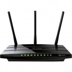 ROUTER TP-LINK wireless 1200Mbps 4 porturi Gigabit 3 antene externe Dual Band AC1200 Archer C1200 foto