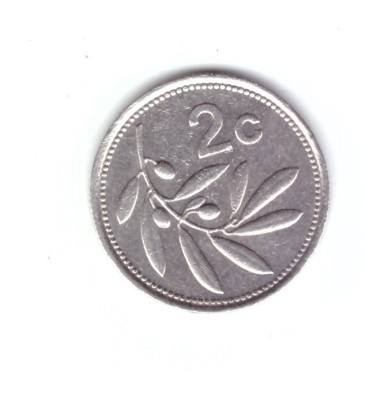 Moneda Malta 2 cents/centi 1991, stare buna, curata foto